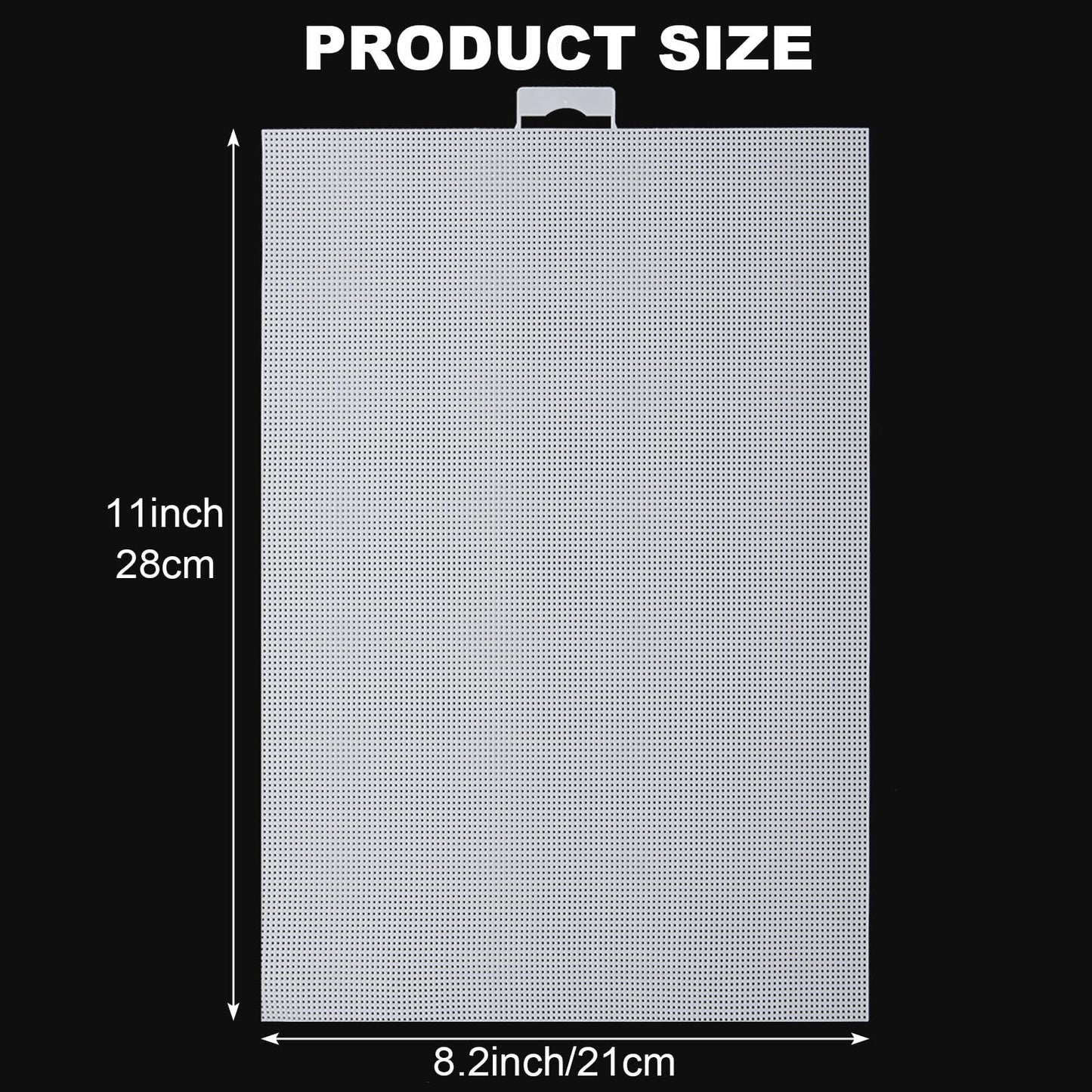 ABuff 12PCS 14 Count Plastic Mesh Canvas Sheets, 14 CT Perforated Plastic Stitching Canvas Cross Stitch PlasticMesh Canvass for Embroidery, Crafts DIY Crochet Projects, 8.2 X 11 Inch, White