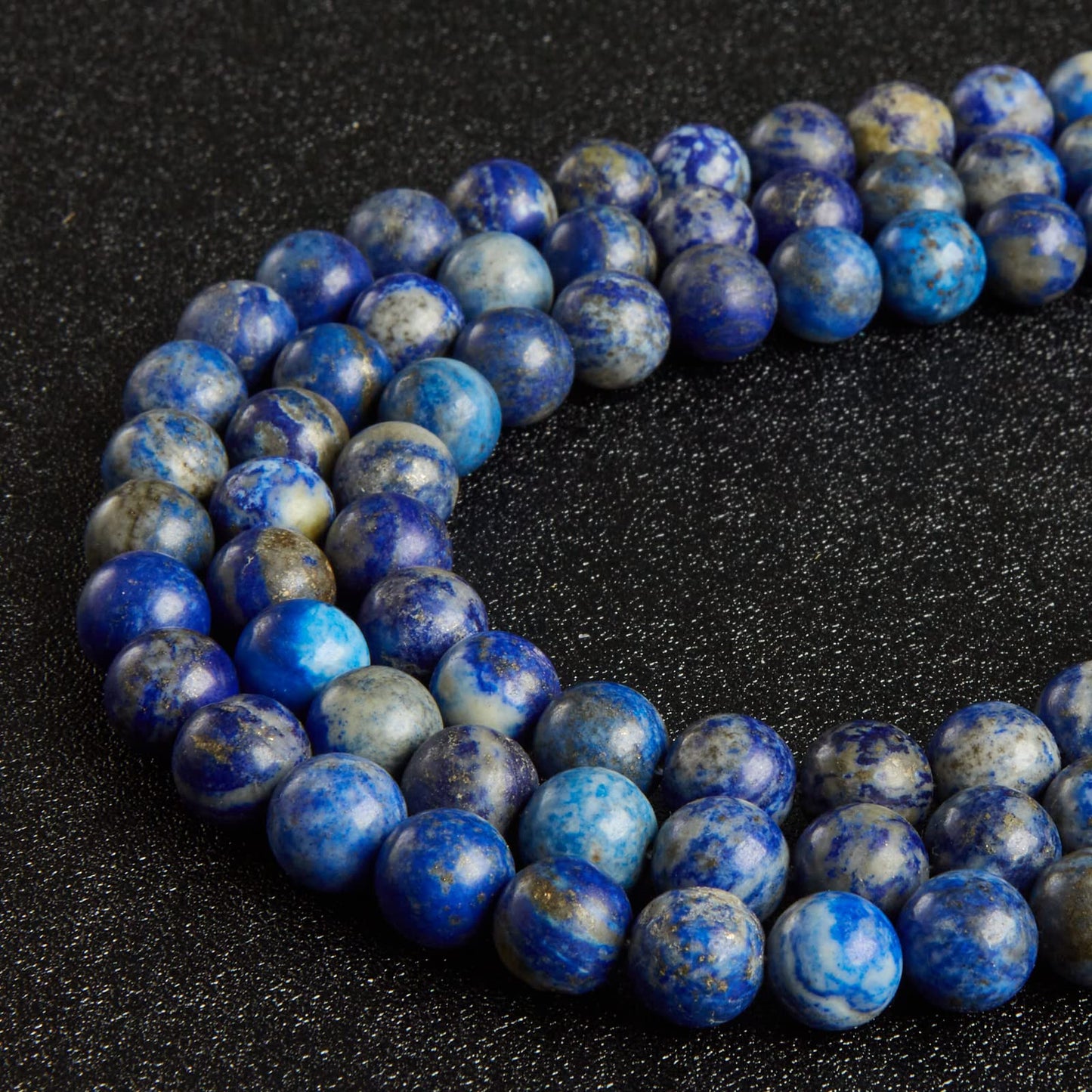 60pcs 6mm Natural Lapis Lazuli Beads Gemstone Beads Round Loose Beads for Jewelry Making
