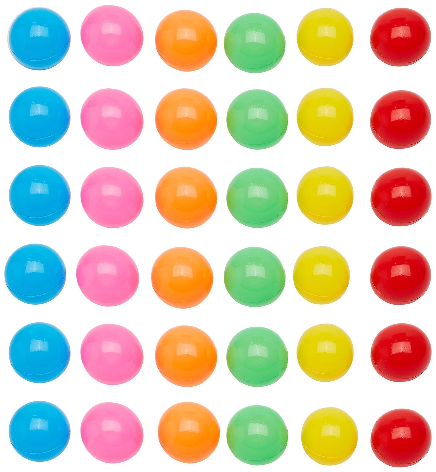 Amazon Basics BPA Free Ball Pit Balls with Storage Bag, Crush-Proof Plastic for Toddlers Kids 12+ Months Play, Phthalate Free, 6 Bright Colors, Pack of 400