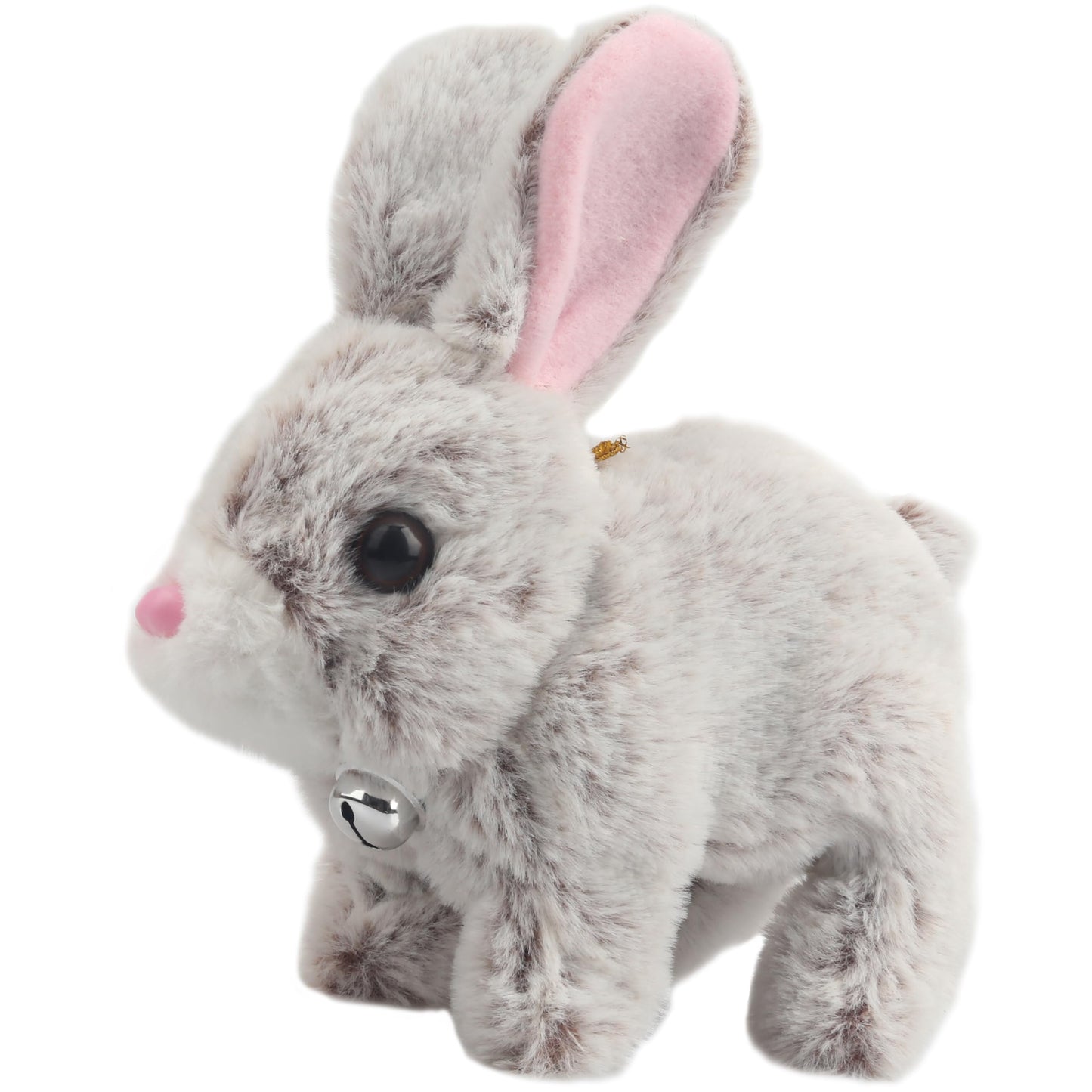 A-SZCXTOP Easter Hopping Rabbit Electronic Interactive Pet Plush Bunny Toy with Sounds Movements Animated Walking Wiggle Ears Twitch Nose for Toddlers Kids (Brown)