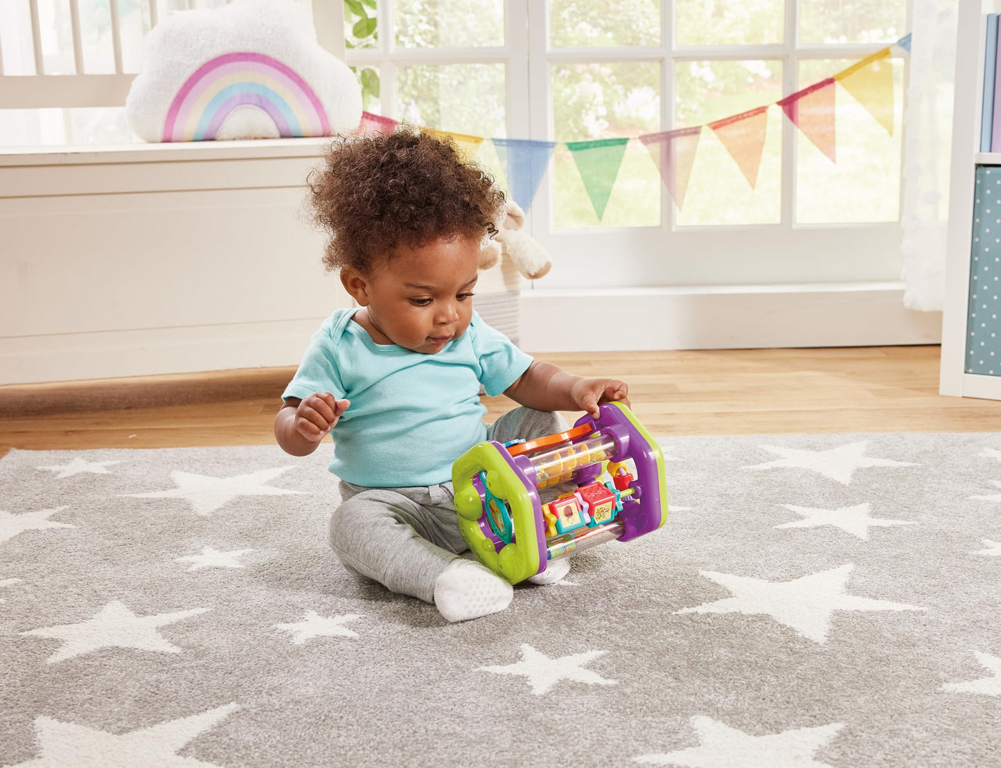 Kidoozie Flip 'n Roll Hexagon Ages 6 Month + Infant Toddler Learning Toy