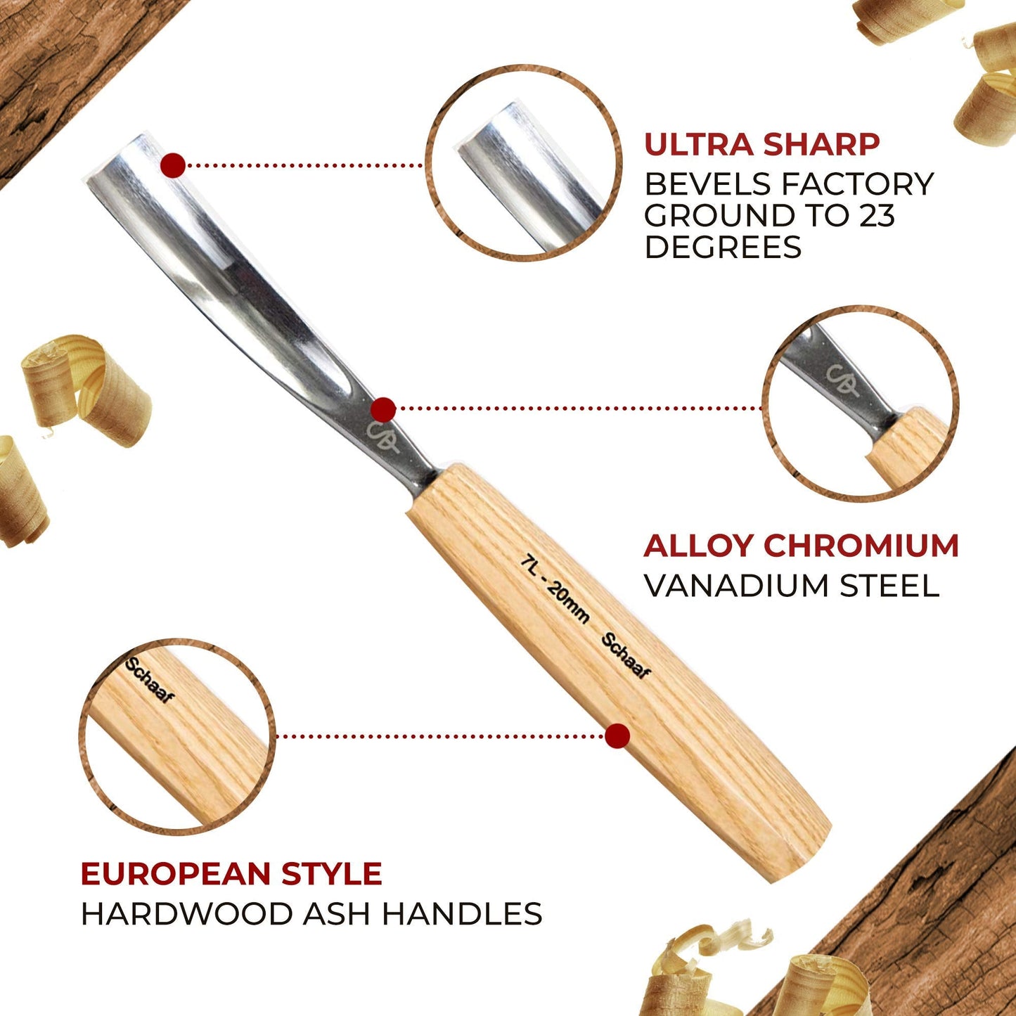 12pc Carving Set and 15oz Carving Mallet Starter Bundle