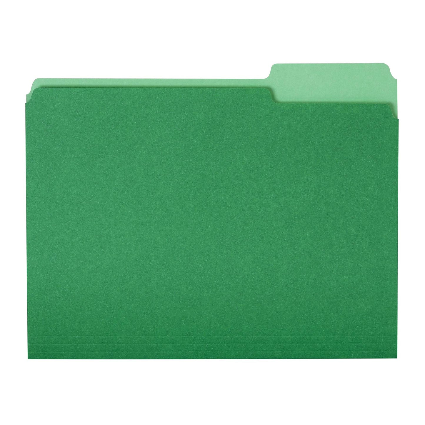 Amazon Basics File Folders for Organization, Letter Size, 1/3 Cut Tab, Bright Green, 36-Pack