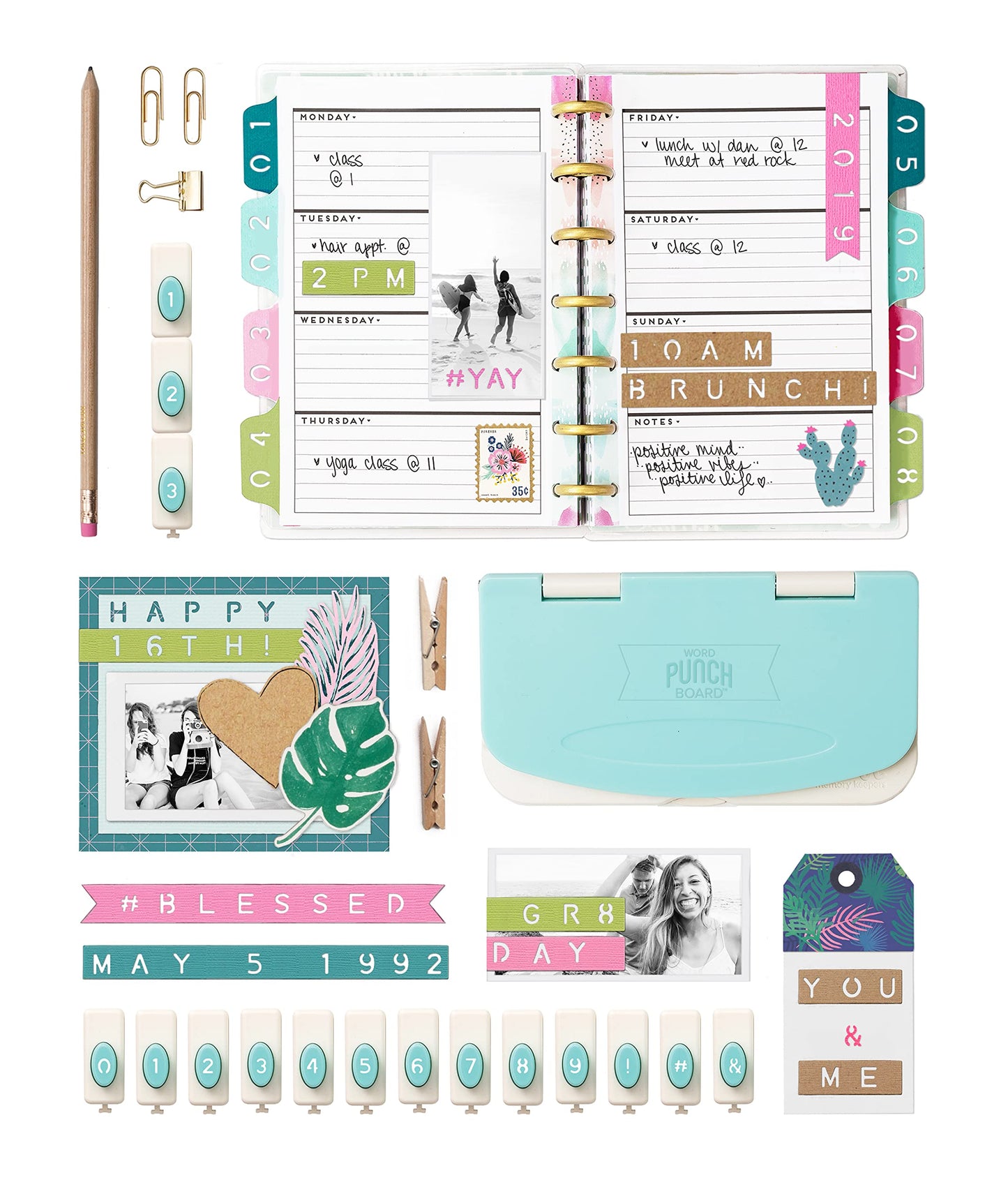 We R Memory Keepers Number Punches Set, Pair with Punch Board, Mix and Match Numbers, for Crafting, Scrapbooking, DIY Projects, Journaling, Cardmaking, and More