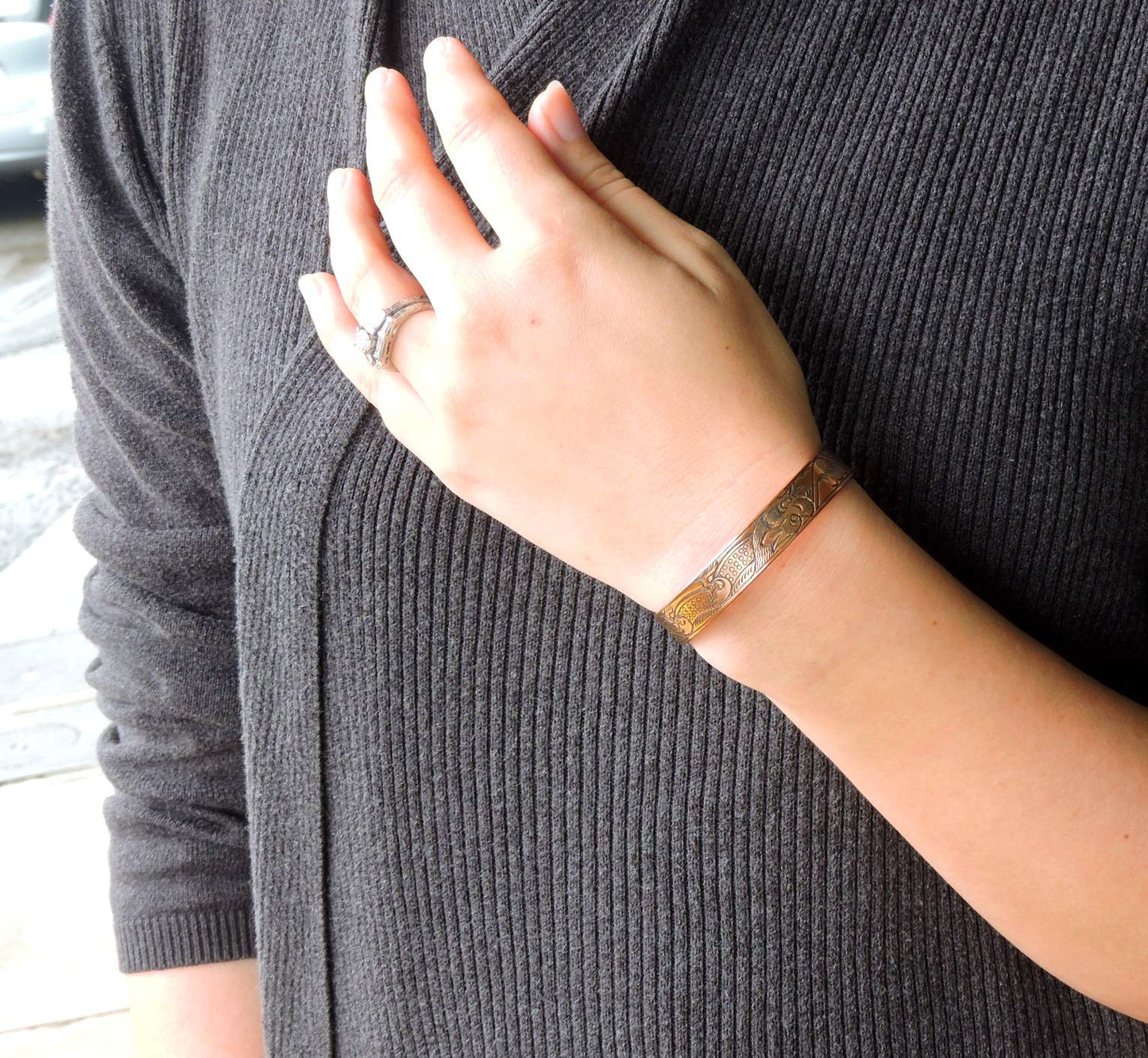 Hands Of Tibet Tibetan Hand Crafted Copper Bracelet From Nepal (Style 5)