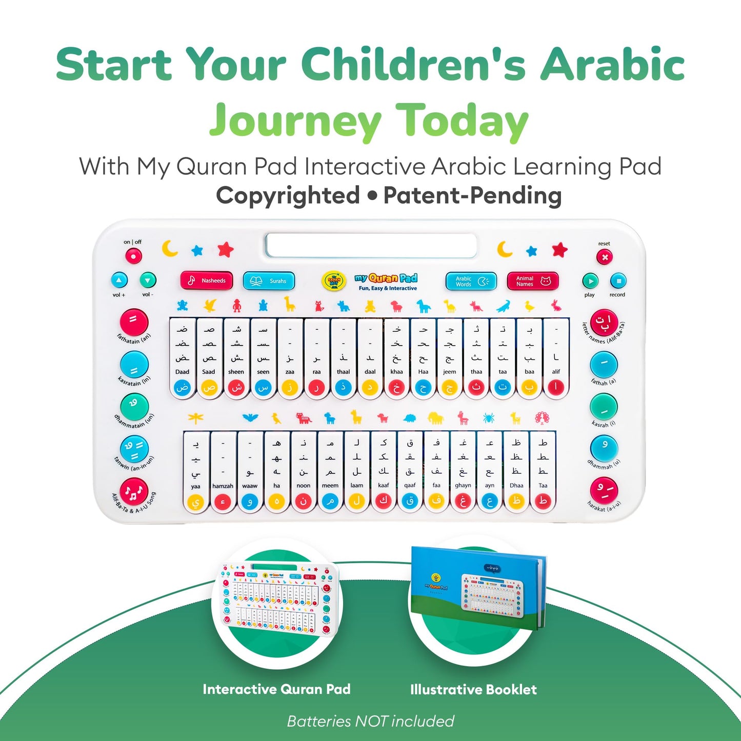 My Salah Mat My Quran Pad | Interactive Arabic Learning Pad for Kids