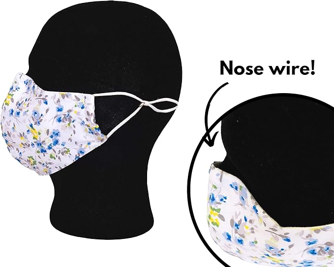 HOPE LOVE SHINE Fabric Cotton Facemasks Adjustable Pack of 4