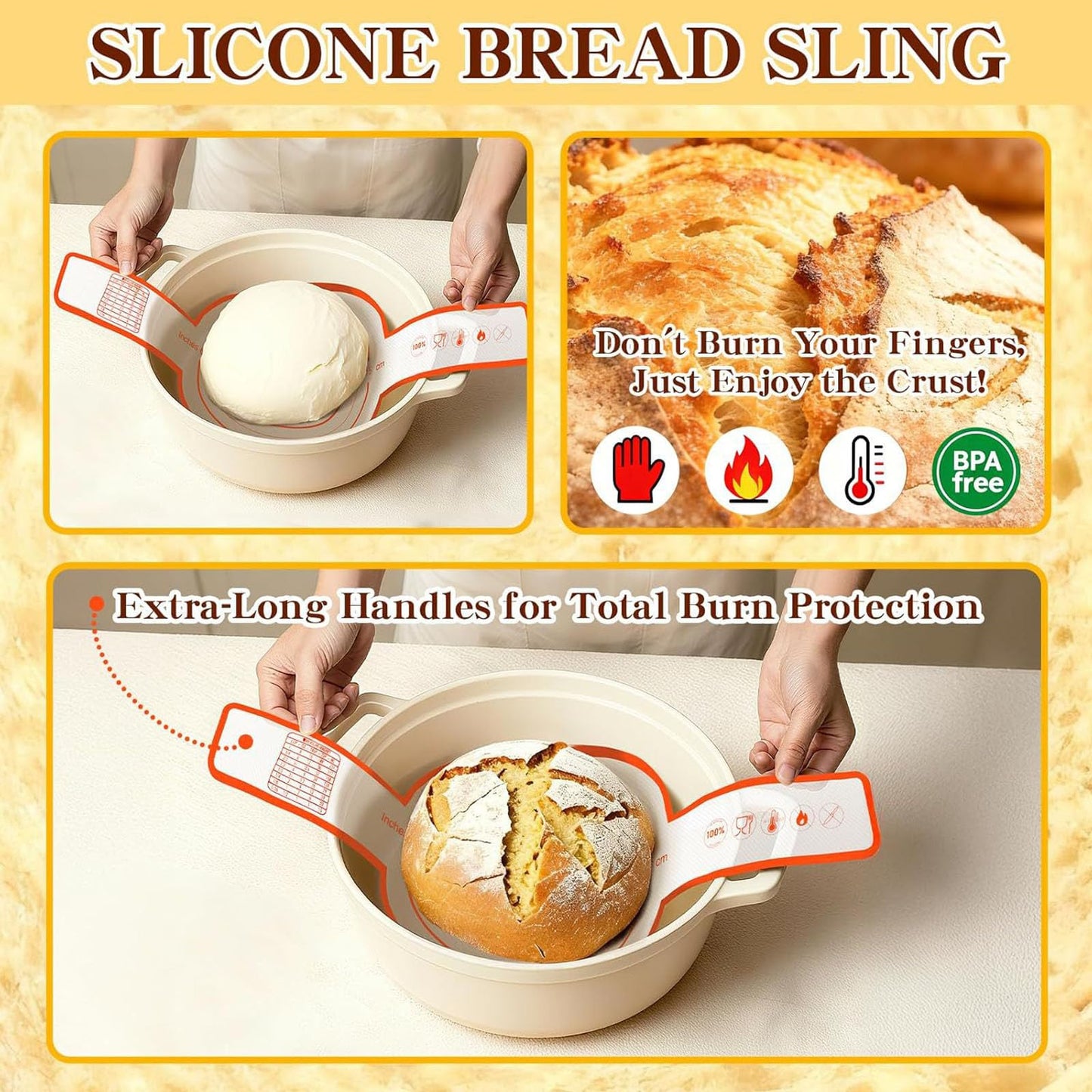 Beginner Sourdough Starter Kit - 9" Round & 10" Oval Banneton Proofing Baskets with Glass Starter Jar, Bread Sling, Dough Scrapers, Cooling Rack - Complete Homemade Baking Gift Set