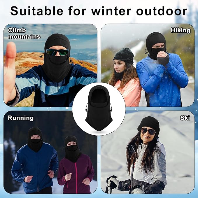 Frienda 8 Pcs Balaclava Ski Mask Men Windproof Warmer Face Covers Adjustable Winter Mask for Men Women