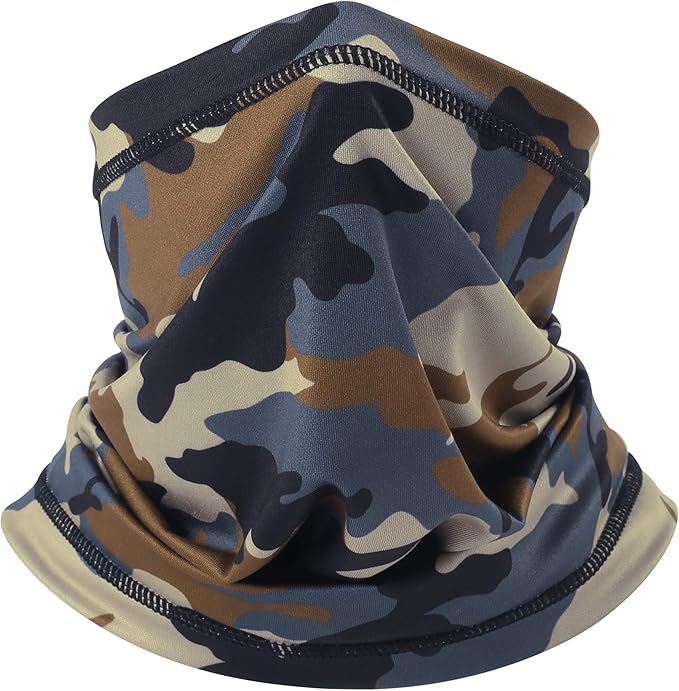 UV Protection Cooling Neck Gaiter Face Mask Scarf for Men - Windproof Neck Cover Bandana Neck Warmer Mask