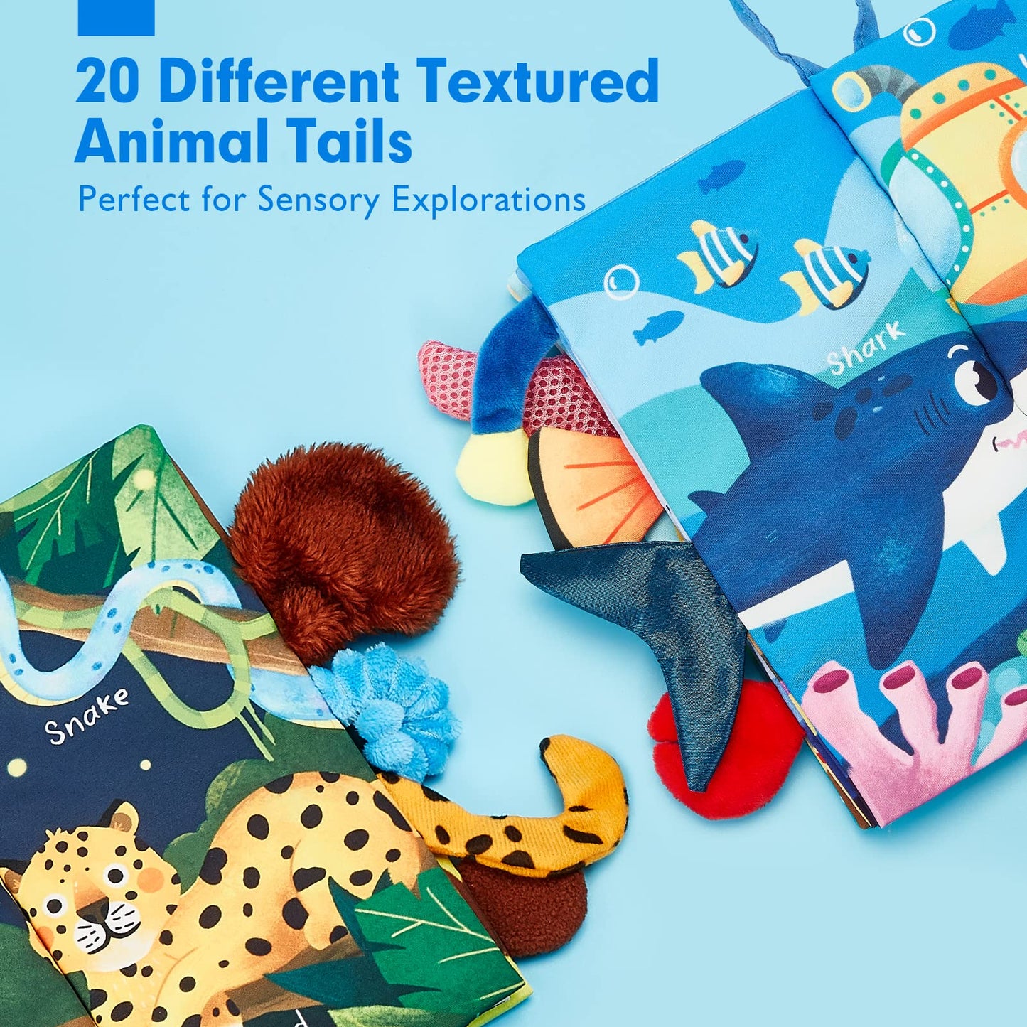 hahaland Baby Toys 0-12 Months - Soft, Crinkle, Squeaky, Sensory Toys for Babies
