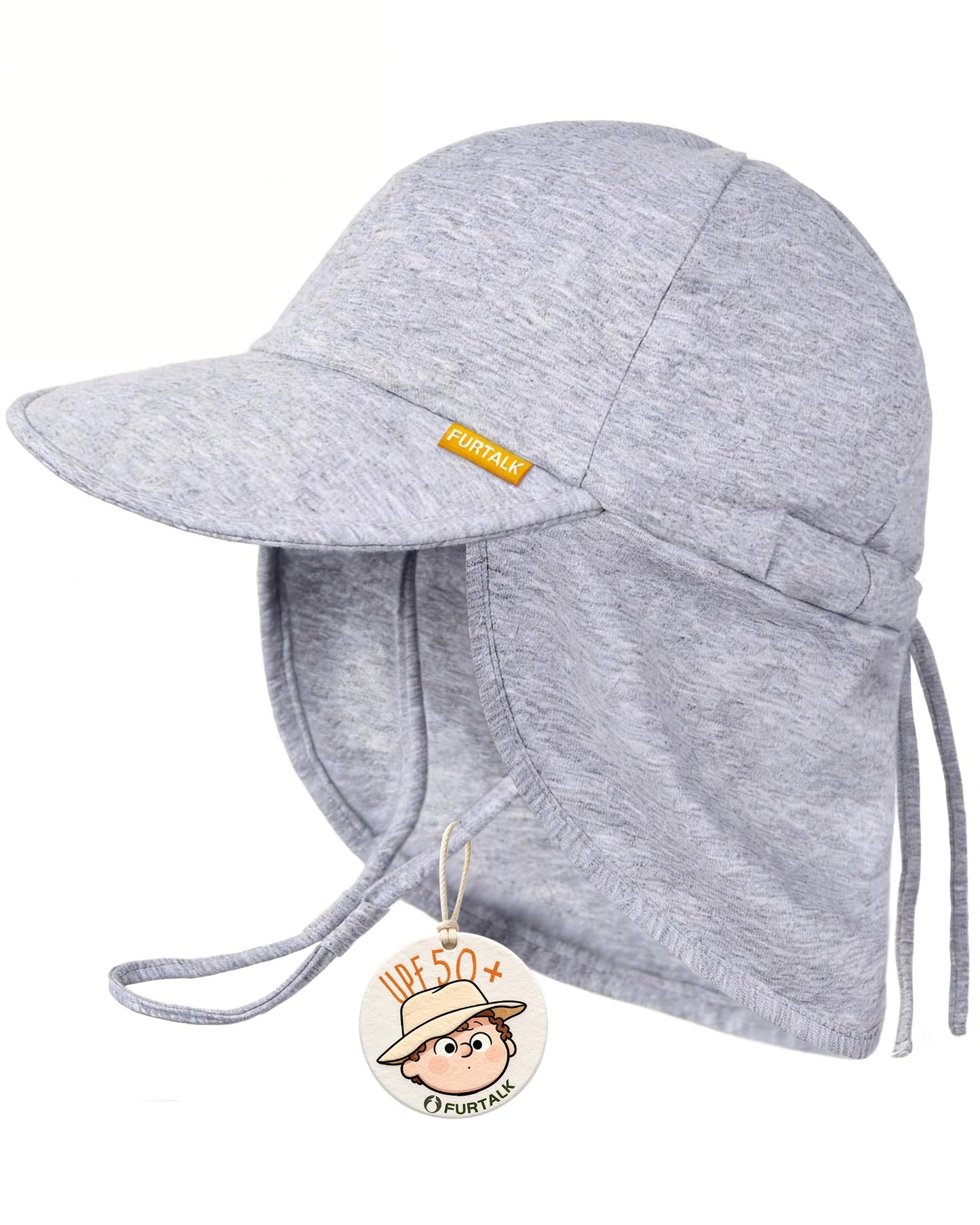 FURTALK Baby Sun Hat UPF 50+ UV Ray Sun Protection Cotton Toddler Hats for Boys Girls Grey