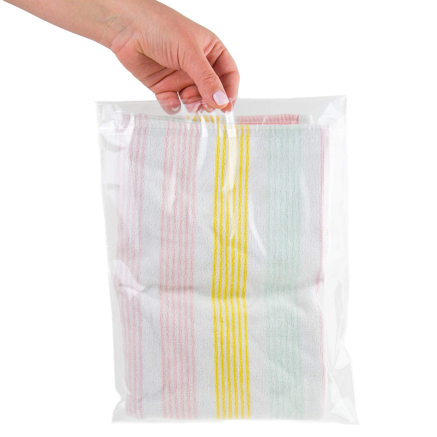 Clear Poly Bags Combo Pack - 400 Count (6x9", 8x10", 9x12", 11x14") - Extra Strong Self-Seal Plastic Packaging Bags for Shipping, Retail & Product Storage