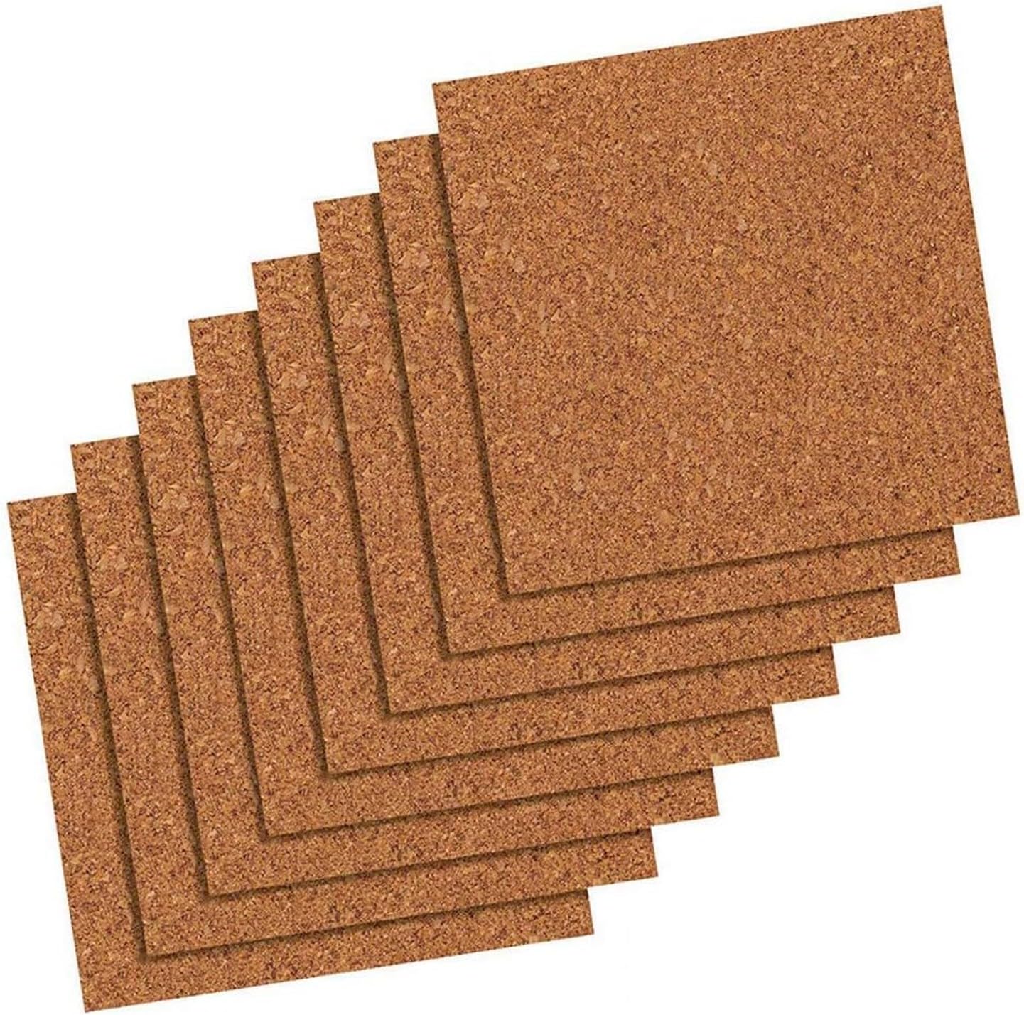 Quartet Cork Tiles, Bulletin Board Cork Panels 12" x 12" x 3/16", Natural, 8 Pack (108)