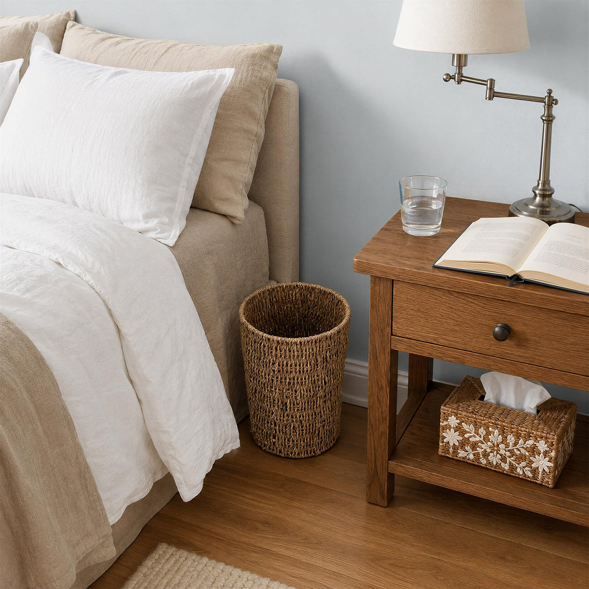 Wicker Trash Can