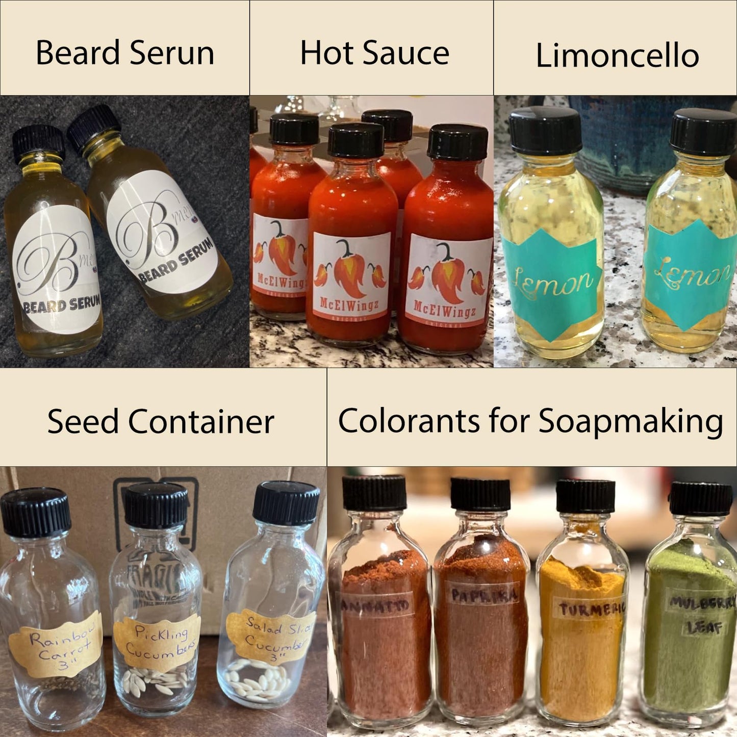 DIDITIME 24 Pack Glass Bottles With Caps, 2 oz Jars With Lids for Ginger Shots, Vanilla Extract, Juice, Oil, Wellness Shot, Hot Sauce - Mini Decorative Bottles