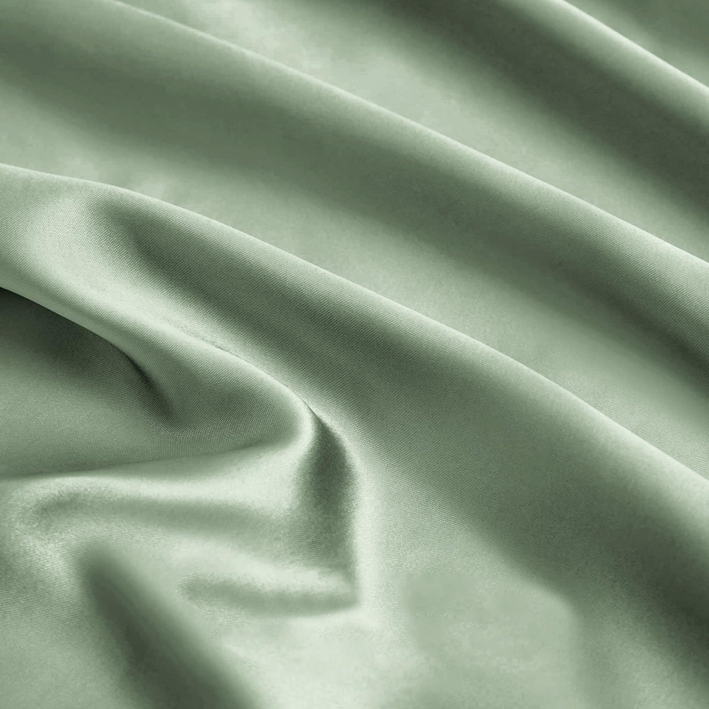 Ersmak Sage Green Satin Fabric by The Yard, 60" Wide Shiny & Soft Charmeuse Silky Satin Fabric for DIY Craft, Wedding Decorations, Sewing, 10 Yard