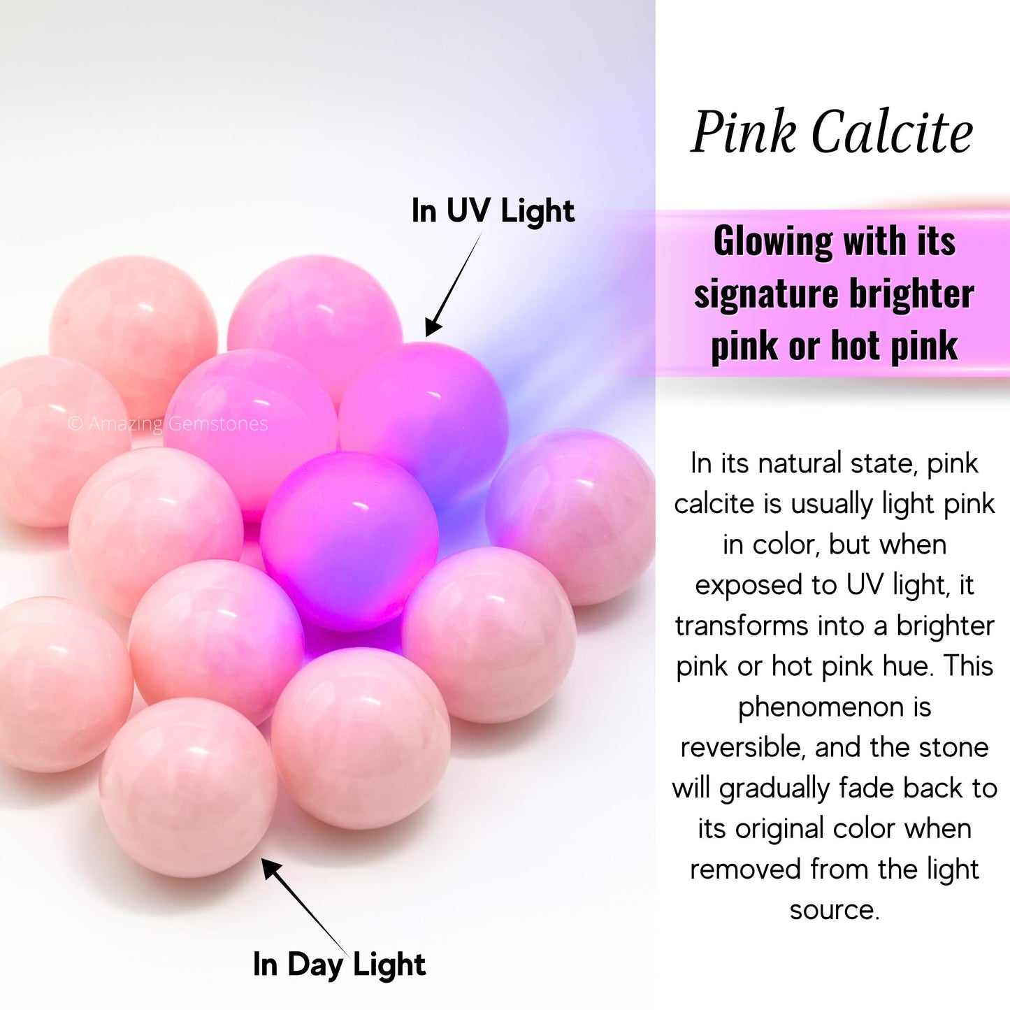 Amazing Gemstone Pink Calcite Crystal Ball with Stand - 2 Inches Crystal Sphere Meditation Balls for Witchcraft and Decorative Balls