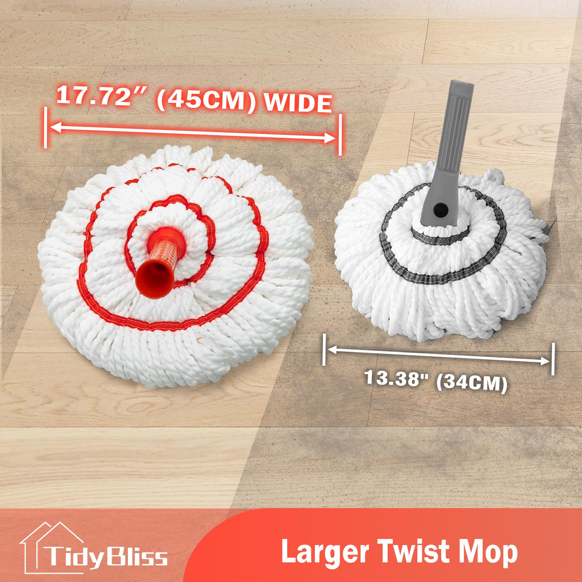Self Wringing Twist Mop Head Replacement for Floor Cleaning