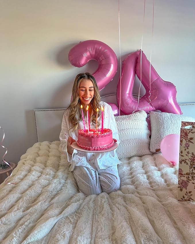Pink Number 9 Balloon 40 Inch, 9th Birthday Party Decorations for Children, Giant 9 Foil Balloon for Party Supplies