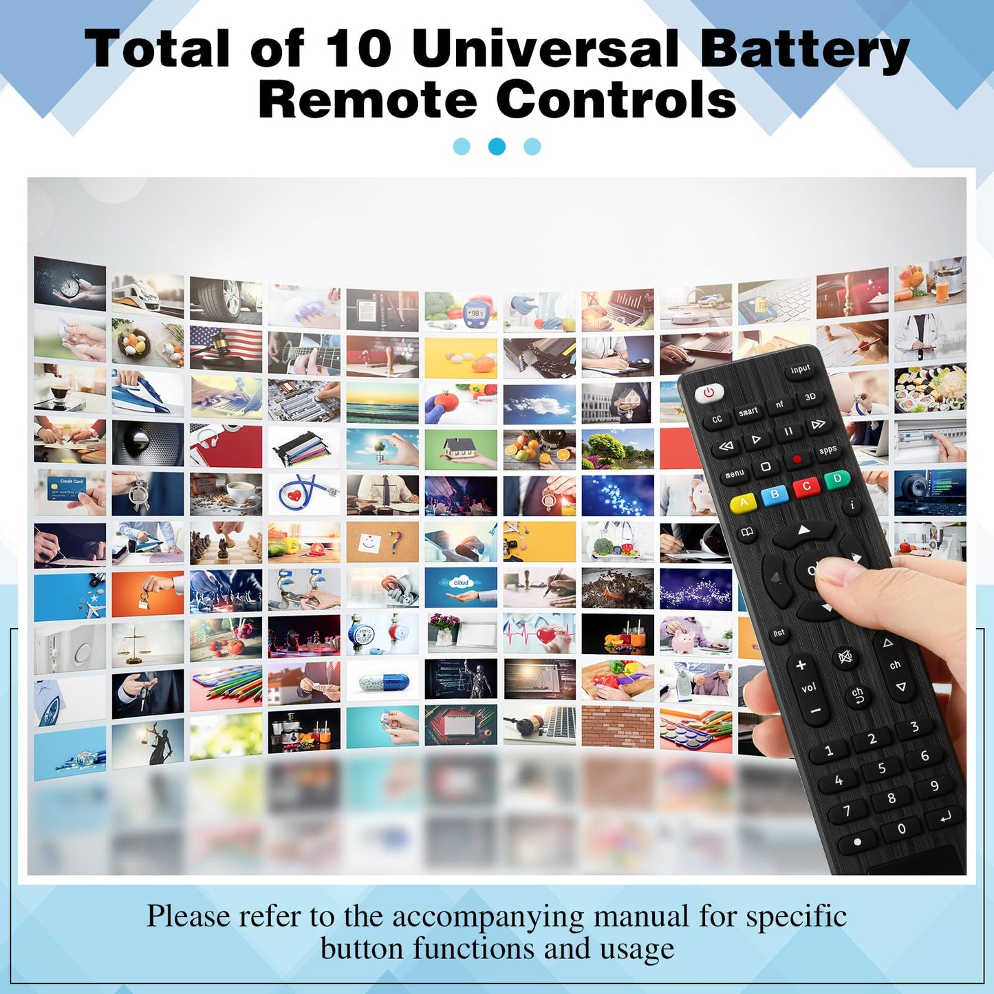 Saysurey 20 Pack TV Remote Universal Replacement Compatible with All Smart TV LED LCD HDTV 3D Series for Motel Hotel Nursing Home