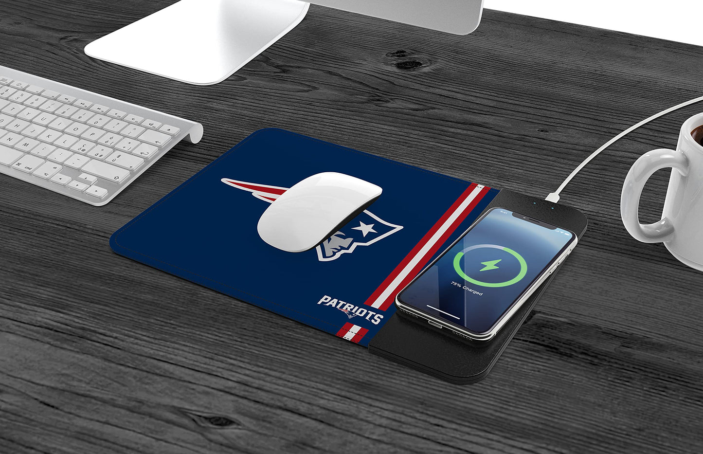 SOAR NFL Wireless Charging Mouse Pad, New England Patriots