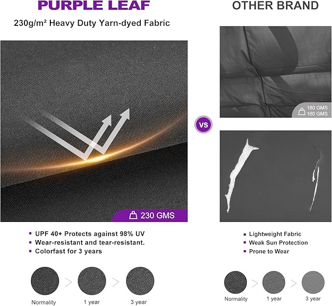 PURPLE LEAF Outdoor Retractable Pergola with Curtains 10' x 10' White Patio Aluminum Pergola with Sun Shade Canopy for Backyard Deck Garden Modern Metal Pergola, Gray
