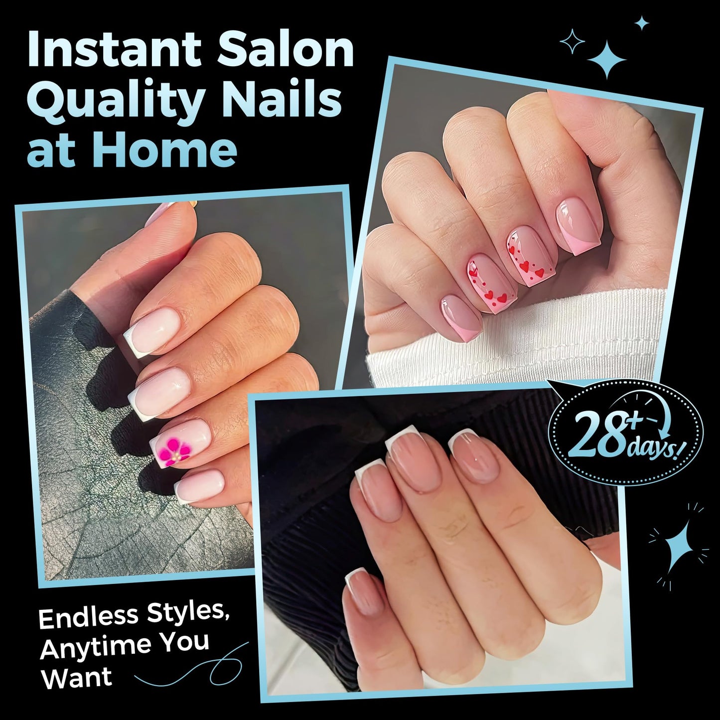 Extra Short Square Nail Tips: XS Short Nail Tips 360PCS Fake Nails 12 Sizes Soft Gel Pre-Shaped Acrylic Clear Square Press on Nails Tips for Nail Extension Home DIY Salon