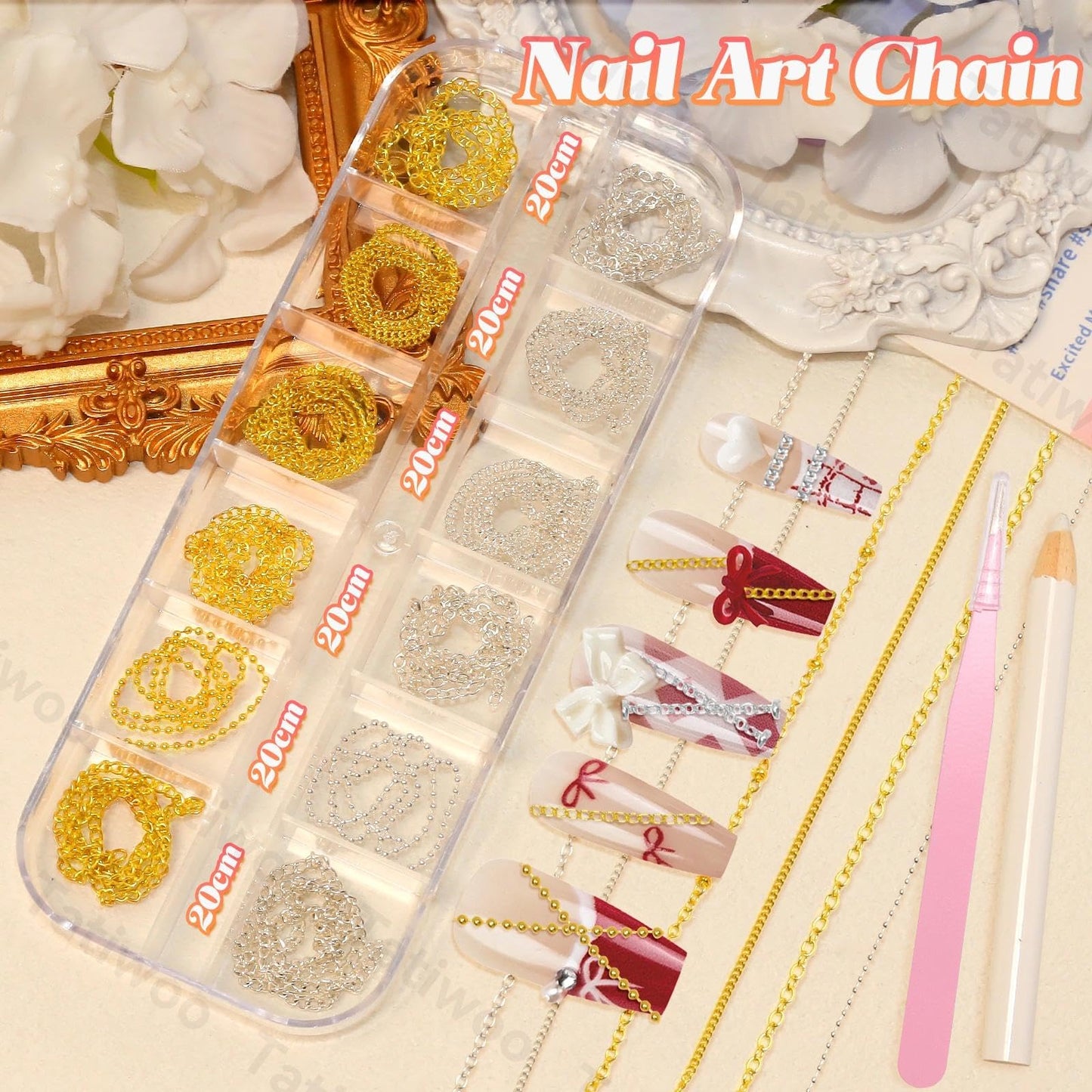 3 Boxes Caviar Metal Nail Beads, Gold Silver Nail Chains, Mix Sizes 0.6-2mm Round Gold Silver Caviar Beads for Acrylic Nails Art DIY Crafts Embellishment Making