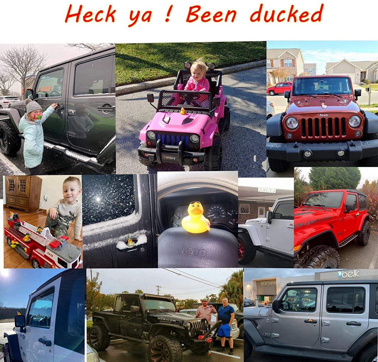 WQTHE 30 Pack Rubber Duck for Jeeps Ducking - 2.3 Inch Bulk Floater Duck for Kids - Baby Bath Toy Assortment - Party Favors, Birthdays, Bath Time, and More (30 Varieties)