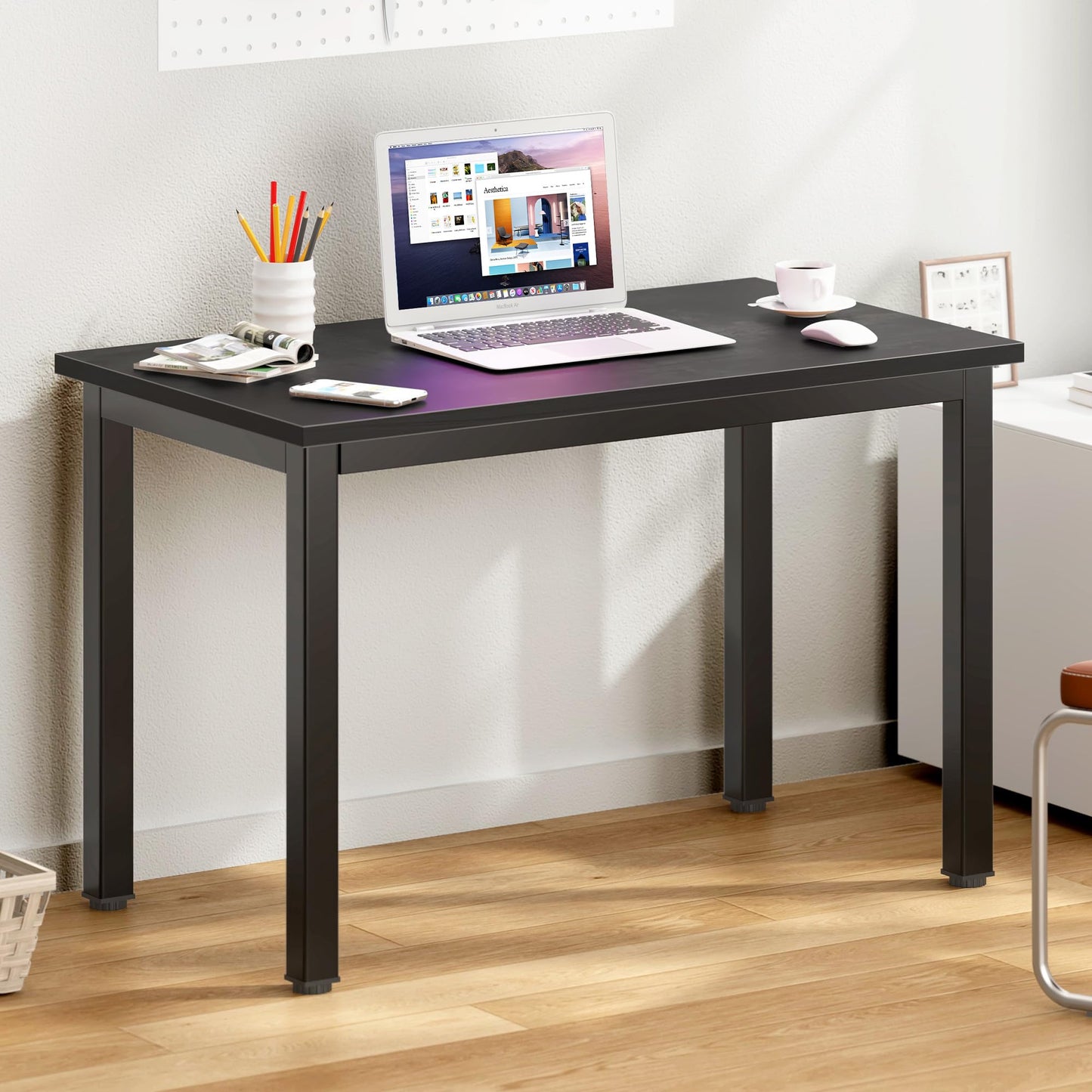 DlandHome 31.5 inches Small Computer Desk,Writing Table for Small Spaces Study Table Student Laptop Desk Black