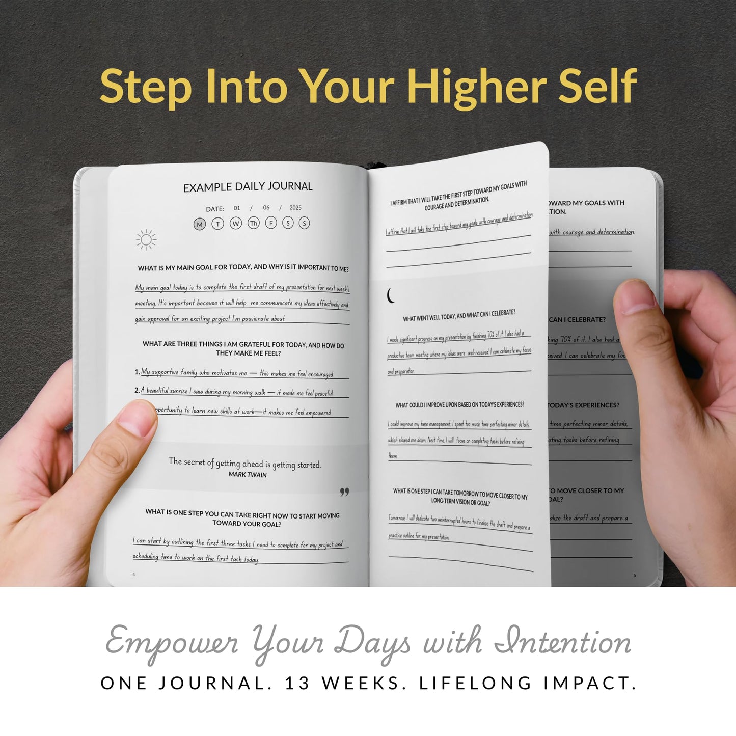 Foundations of Self Mastery Journal – Guided Daily Planner for Men & Women | Goal Setting, Gratitude, Manifestation, Affirmation, Reflection, Mindfulness, Productivity & Personal Growth (White)