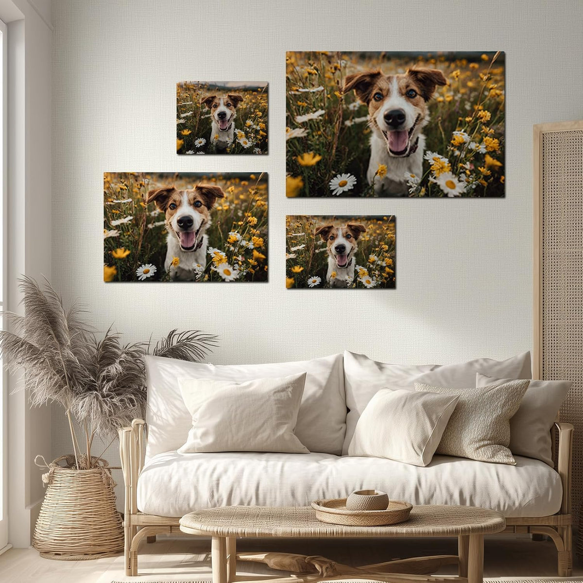 Personalized Picture Framed Canvas Prints, Custom Canvas Wall Art with Your Photos for Bedroom Wall Decor, Painting Canvas for Home Decor, Gifts Poster Keepsakes for Women Her Him