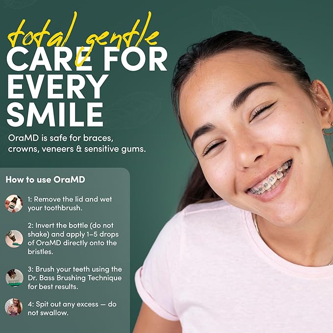 OraMD 4-in-1 Extra Strength Tooth Oil - Clinically Tested Gum Disease Treatment, Gingivitis Treatment and Sensitive Teeth and Gums - All-Natural (1 Pack)