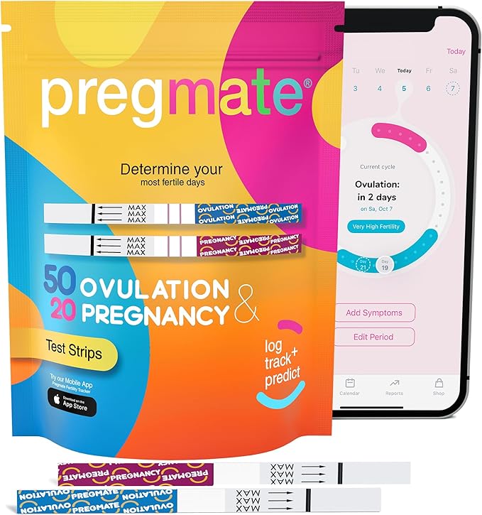 Pregmate 50 Ovulation and 20 Pregnancy Test Strips