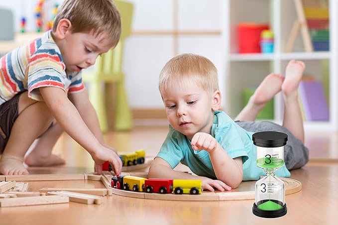 SuLiao Sand Timer 3 Minute Hourglass: Large Sand Clock, Reloj De Arena Three Minutos, Plastic Hour Glass Sandglass for Child, Student, Classroom, Games, Kitchen, Decoration