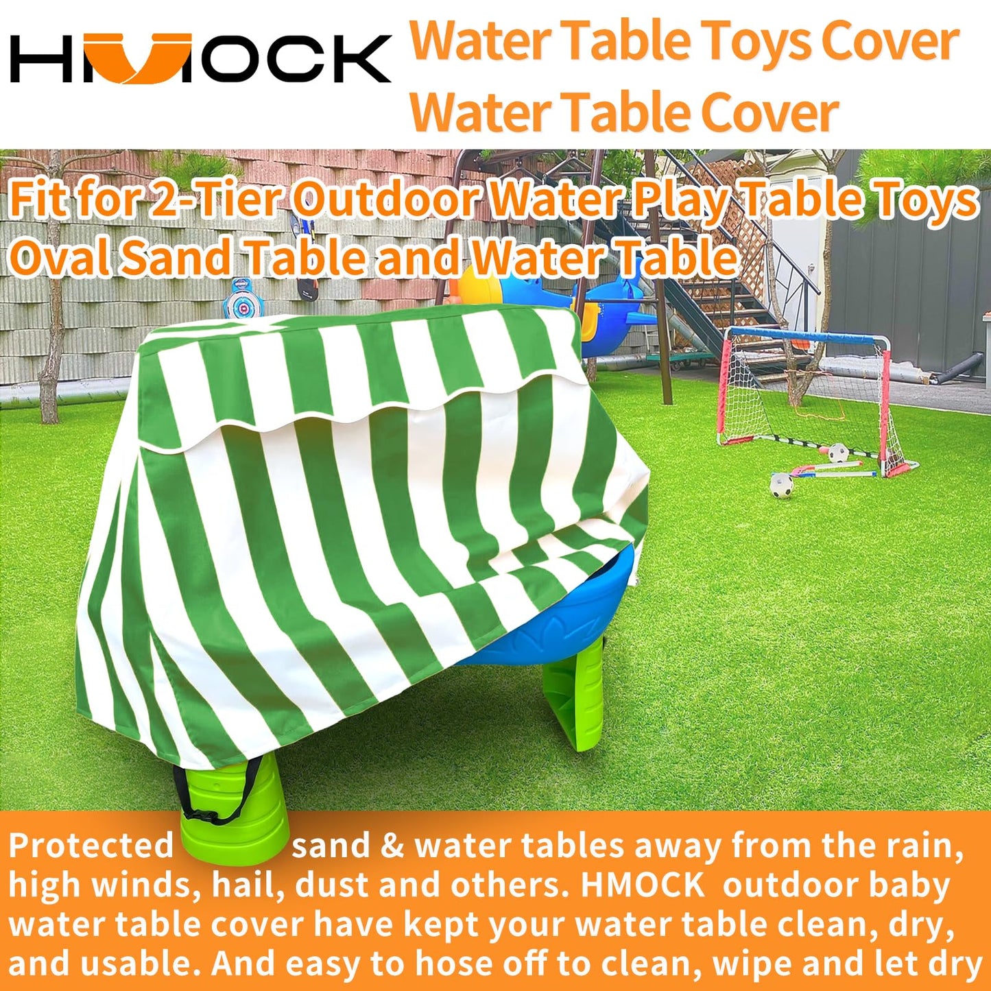 HMOCK Kids Water Table Cover, Outdoor Water Table Toys Cover for Water Table for Toddlers 1-3