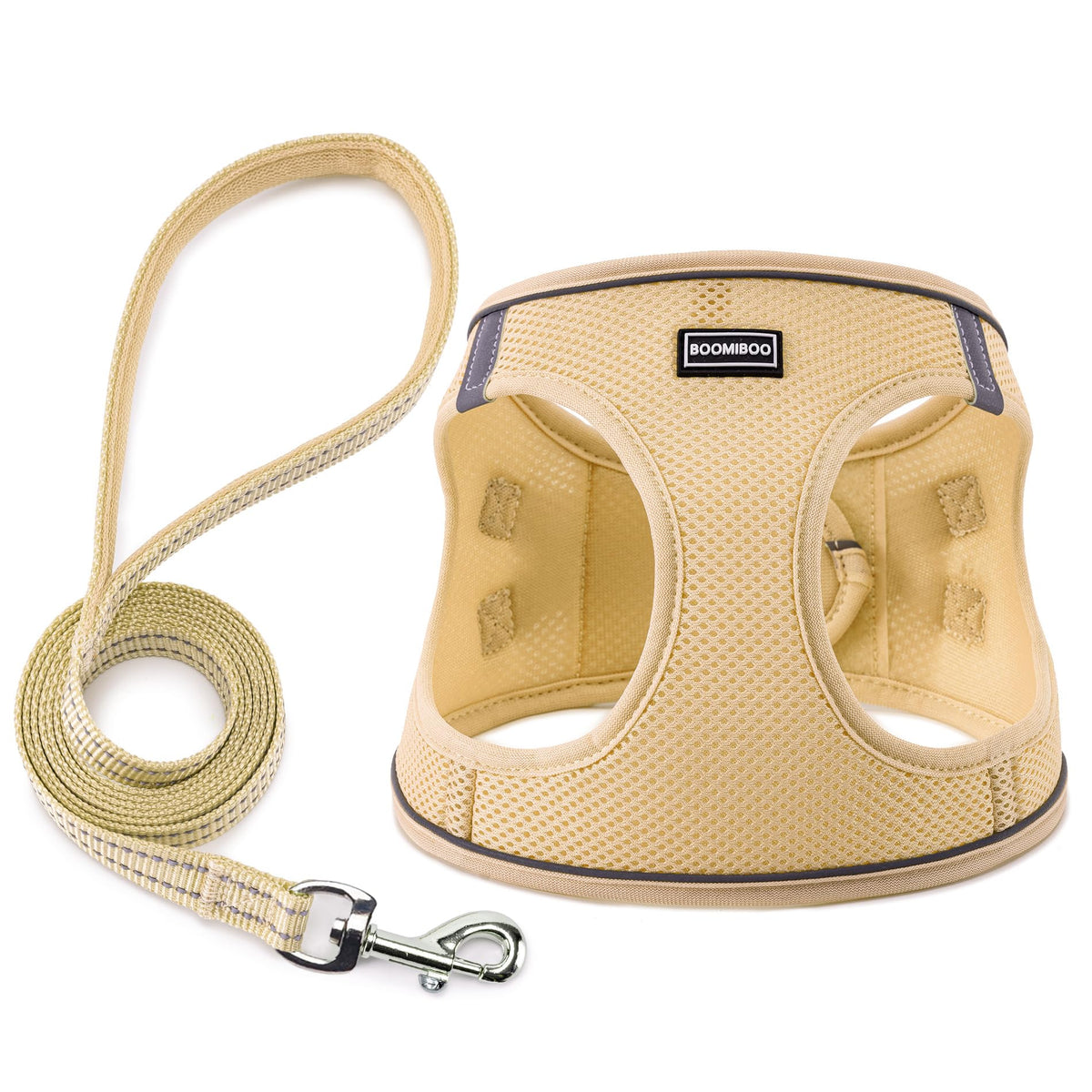 Dog Harness with Leash Set, Step-in Adjustable Puppy Pet Vest,Blue Stripe S