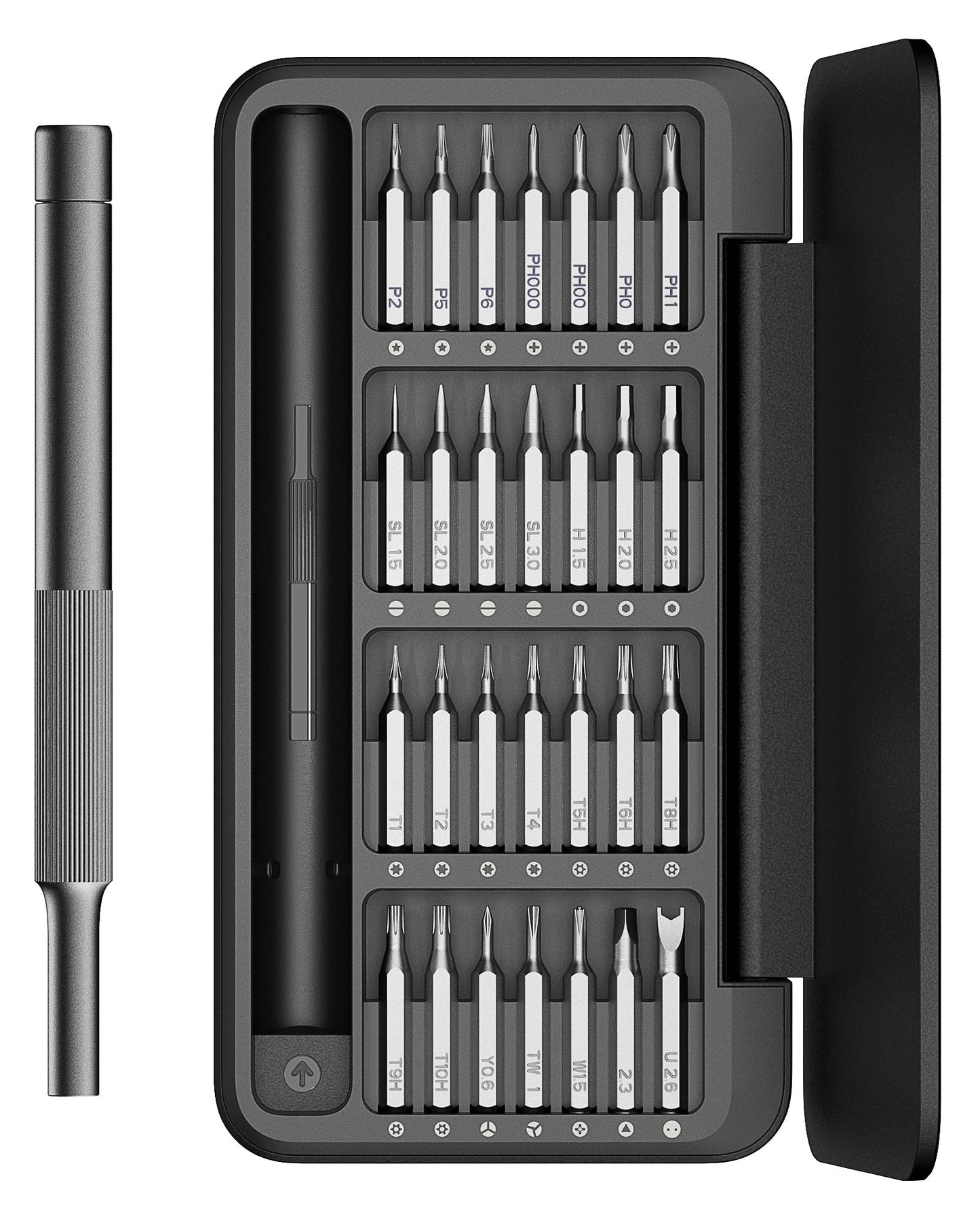 HOTO 28 in 1 Precision Screwdriver Set, Manual Small Screwdriver Magnetic Bits & Box, Mini Screwdriver Repair Kit for Eyeglasses, Electronics, Watches, Phones, Laptops, Cameras Repair Kit