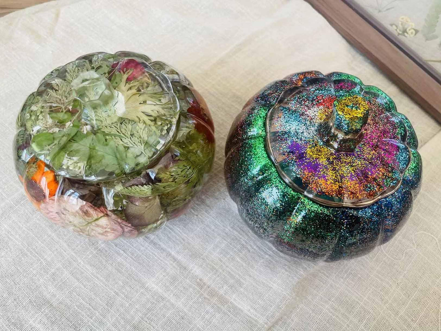 Pumpkin Jar Resin Mold Large, Jar Mold Halloween Epoxy Resin Molds, Pumpkin Silicone Molds, Autumn, Halloween Decor, Jewelry Trinket Container, Christmas Decor (5 Inch)