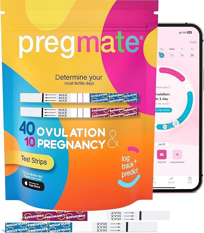 Pregmate 40 Ovulation and 10 Pregnancy Test Strips