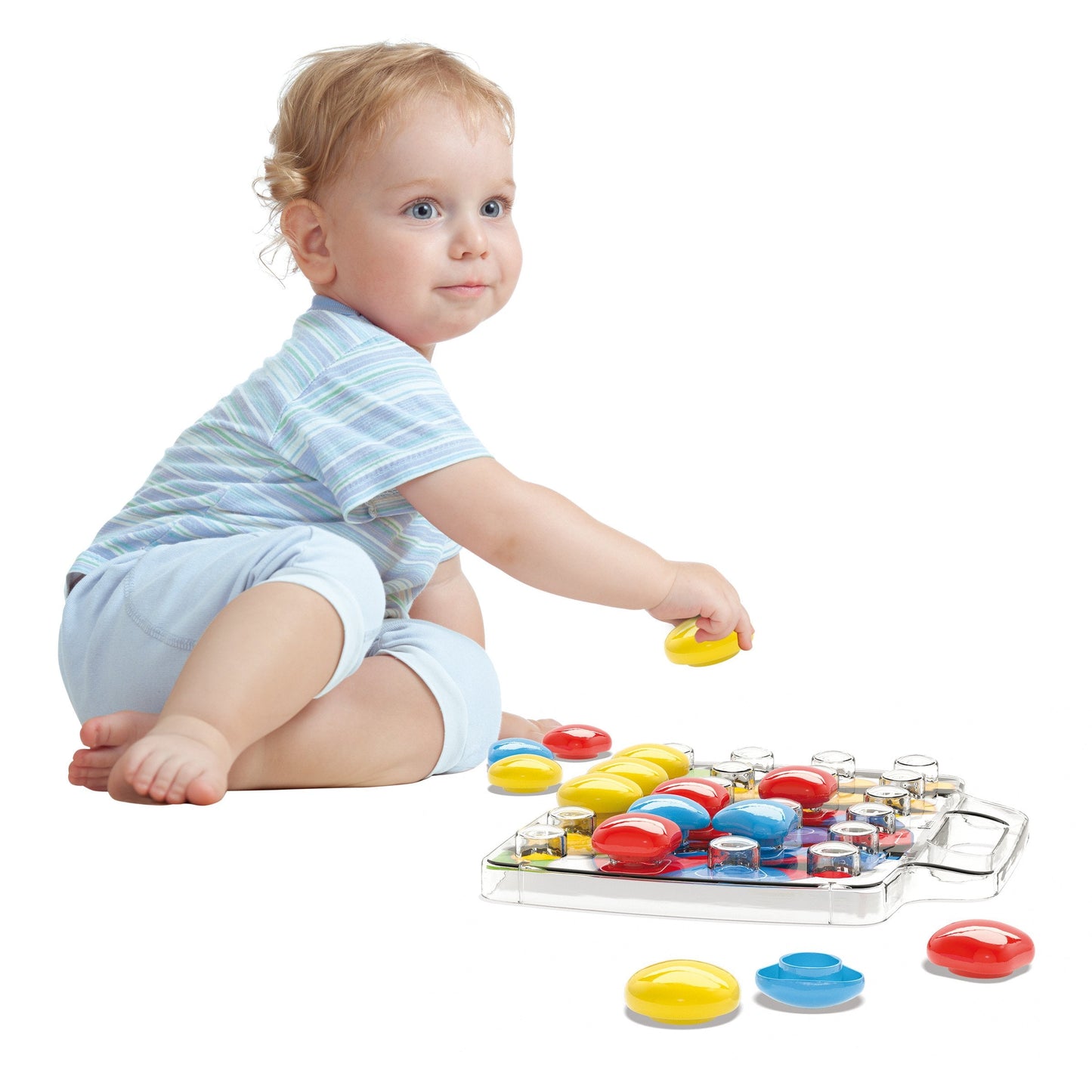 Quercetti Early Development Toy For Learning Shapes & Colors For Ages 18 Months & Up Pixel Baby Basic Colourful