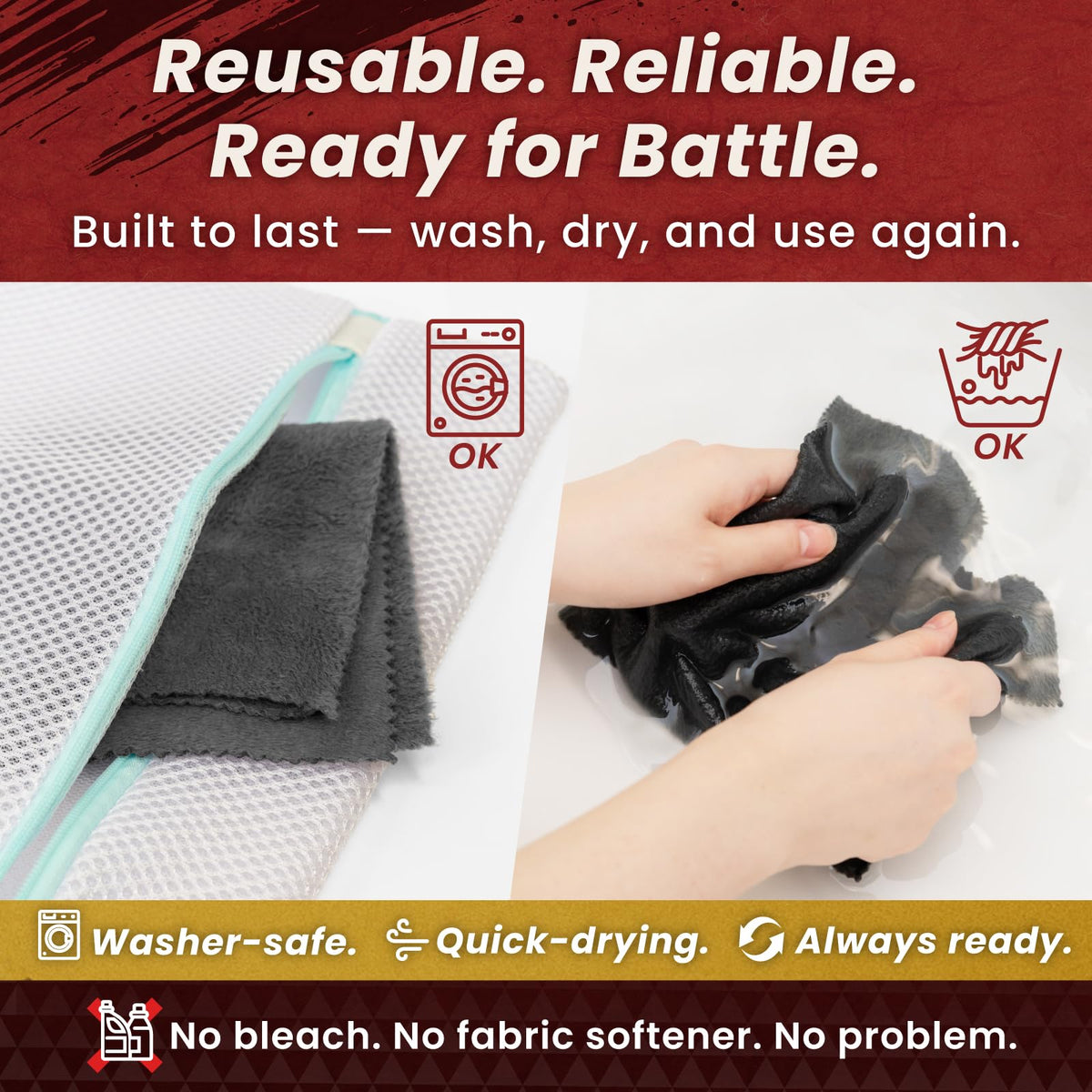 Samurai Cloth」 Japanese Microfiber Cleaning Cloth (2 Count)