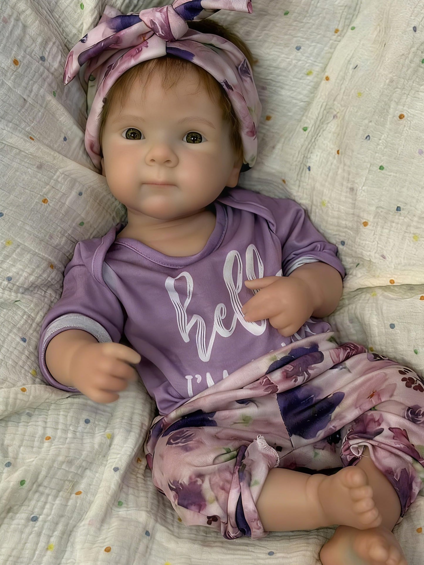 Aniiyy 18Inch 6.39lbs Full Silicone Baby Doll Can Open Mouth Soft Silicone Anatomically Correct Reborn Girl Dolls with Hand Rooted Hair - Bettie