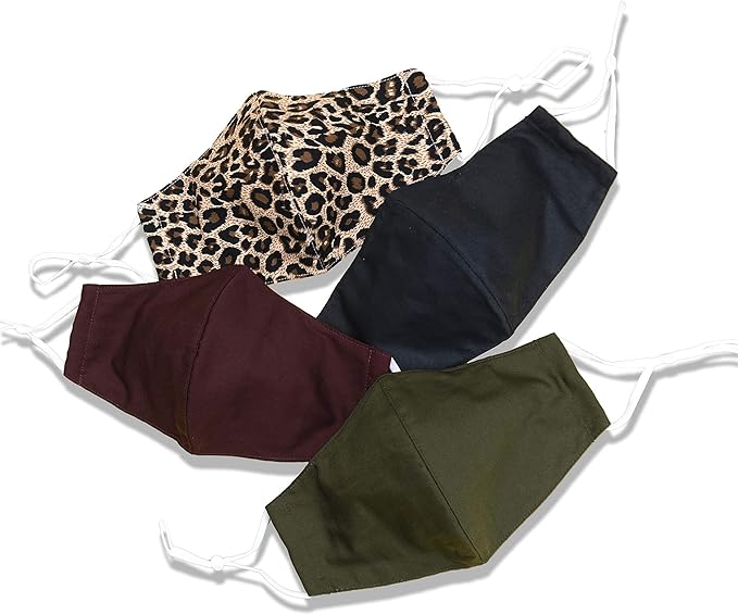 HOPE LOVE SHINE Fabric Cotton Facemasks Adjustable Pack of 4