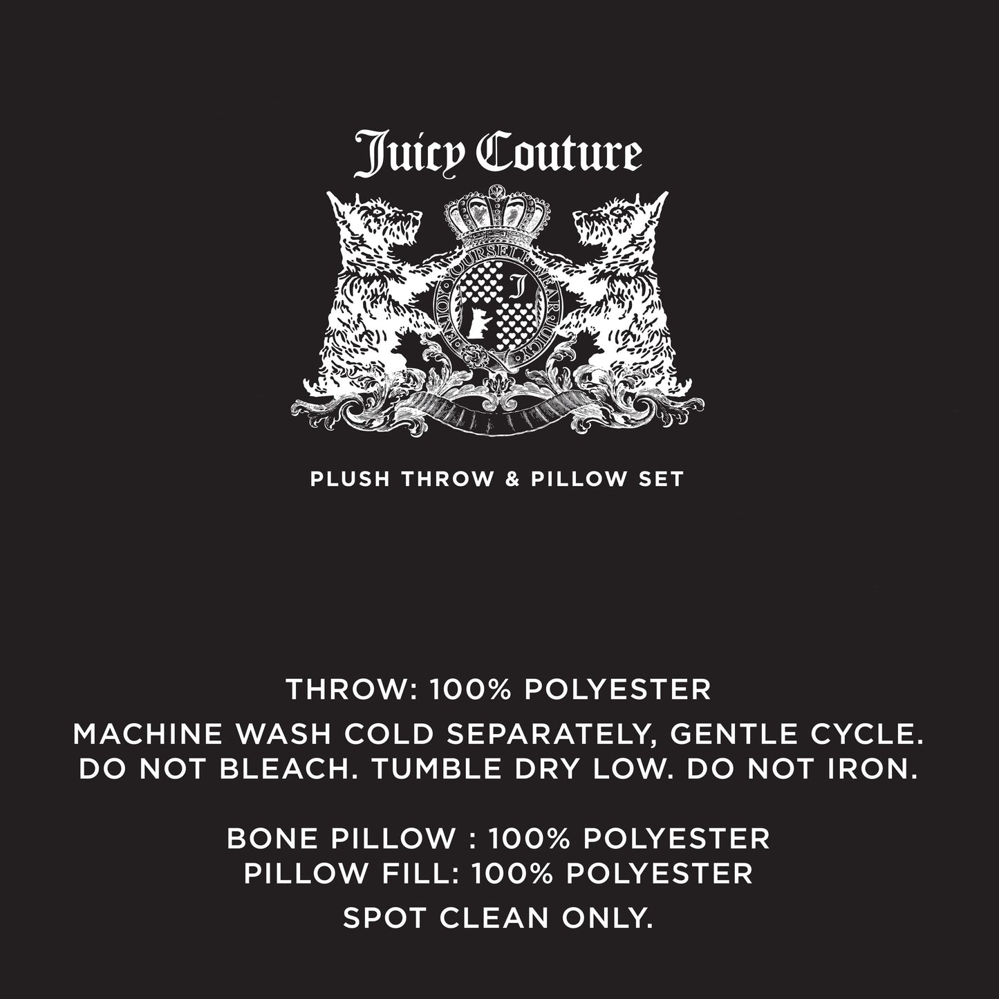Juicy Couture Grey Paws and Stripes Dog Blanket with Sherpa Bone Shaped Pillow – Plush Puppy Blanket Throw, Breathable, Lightweight, Machine Washable, Cat Blanket for Small Medium & Large Pets