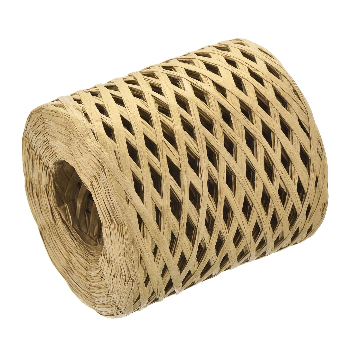 uxcell Raffia Paper Craft Ribbon, 1/4 Inch 218 Yards Raffia Twine String Packing Paper Twine for Christmas Wrapping DIY Craft, Light Brown