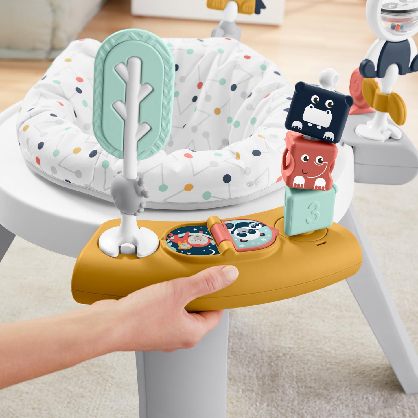 Fisher-Price Baby to Toddler Toy 3-in-1 Spin & Sort Activity Center and Play Table with 10+ Activities, Happy Dots