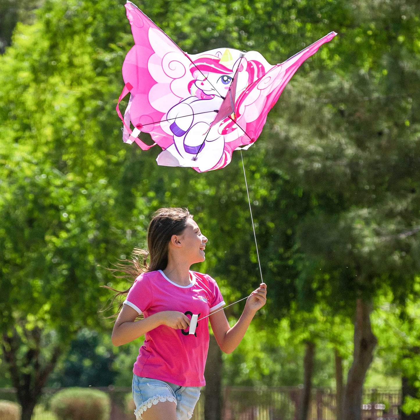 JOYIN 43.3'' Giant Unicorn Kite Easy to Fly for Kids and Adults with 262.5 ft String, Large Beach Kite for Outdoor Games and Activities