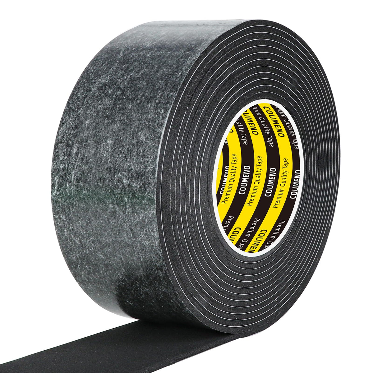 Black Foam Tape Weather Stripping Sealing Sponge (9.84 Foot)